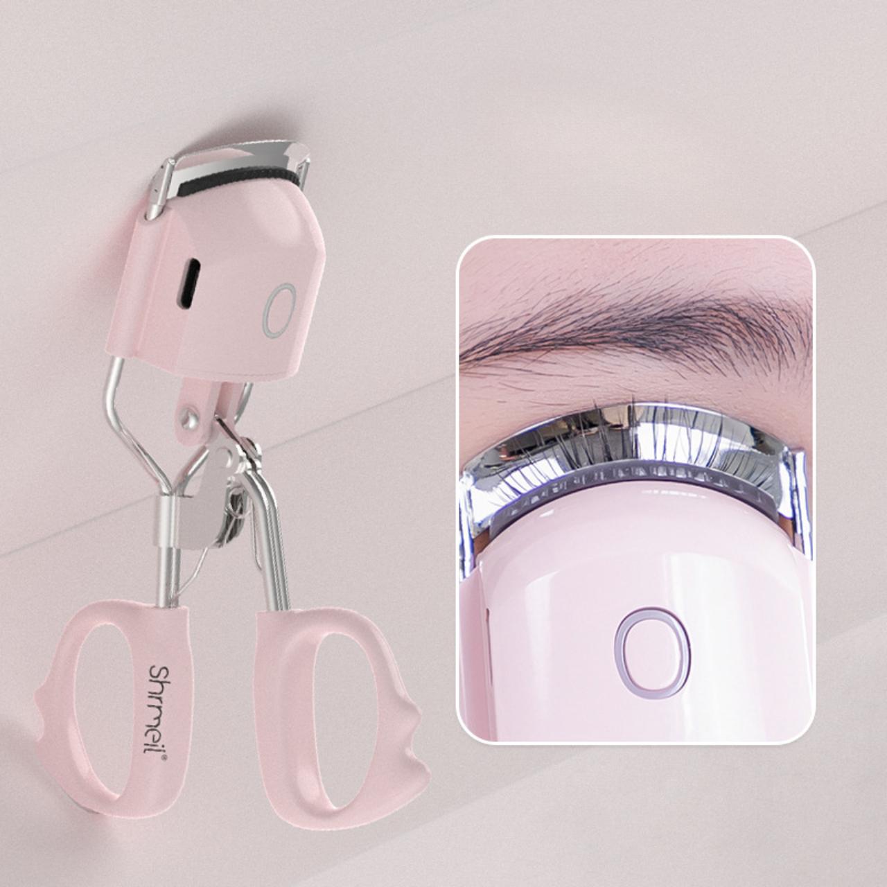 DOUBLE24 Heated Eyelash Curler – USB Electric Lash Lifter | No Pinching, Long-Lasting Curl, Fast Heating, Painless & Safe