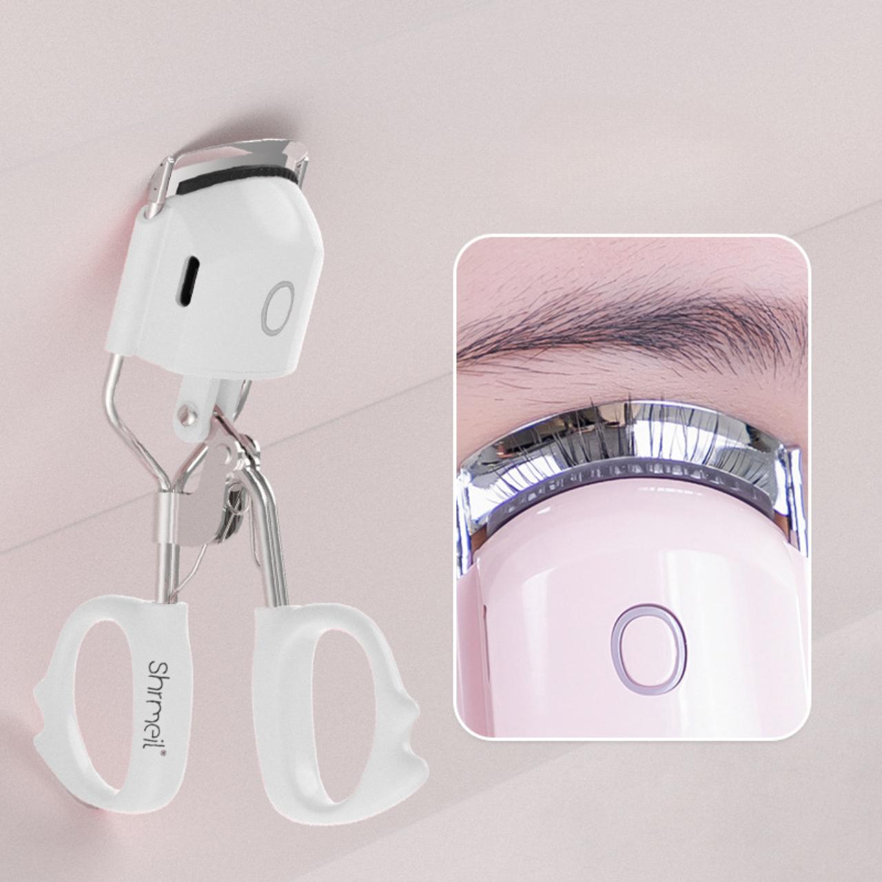 DOUBLE24 Heated Eyelash Curler – USB Electric Lash Lifter | No Pinching, Long-Lasting Curl, Fast Heating, Painless & Safe